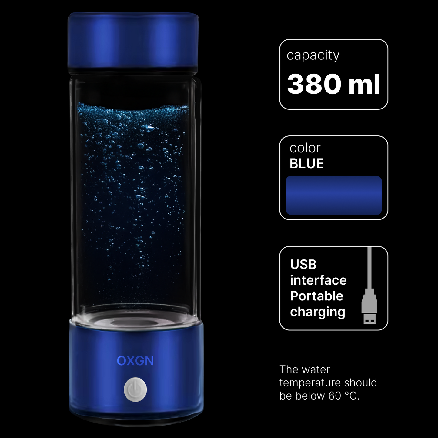 OXGN™ Hydrogen Water Bottle Generator